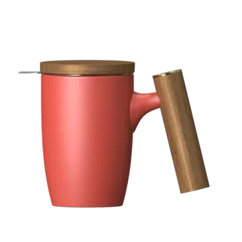 Чашка-заварник Wooden Brew Mug TM450-05A, 450 мл