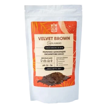 Какао-порошок 100% Какао WOW Cacao VELVET BROWN, 250 г