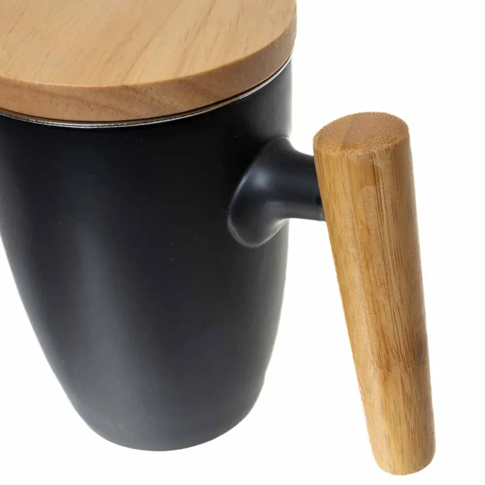 Чашка-заварник Wooden Brew Mug Light черная, 450 мл #4