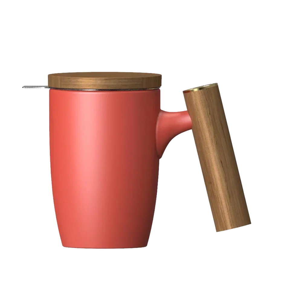 Чашка-заварник Wooden Brew Mug TM450-05A, 450 мл