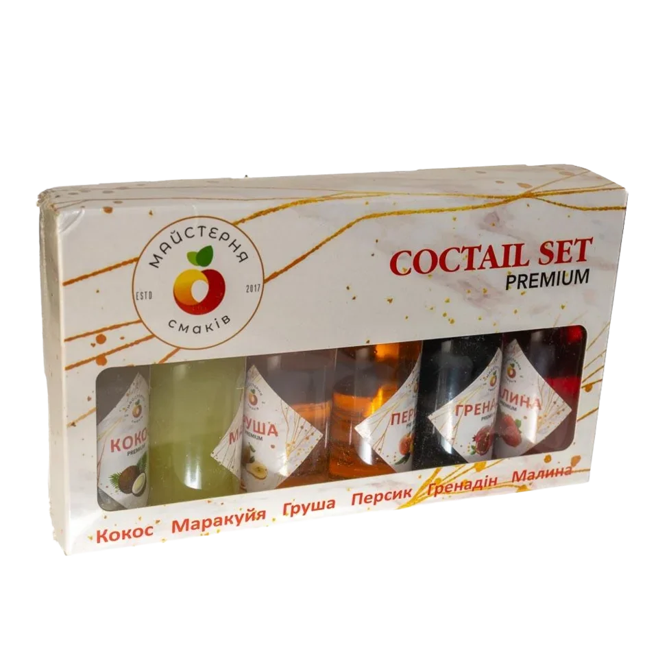 Набір сиропів Coctail Set, 40 мл х 6 шт