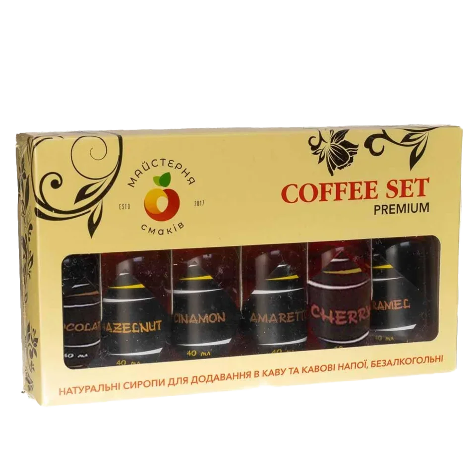 Набір сиропів Coffee Set, 40 мл х 6 шт