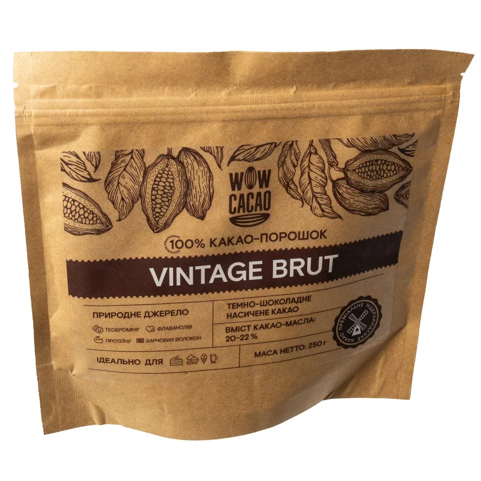 Какао-порошок WOW CACAO Vintage Brut