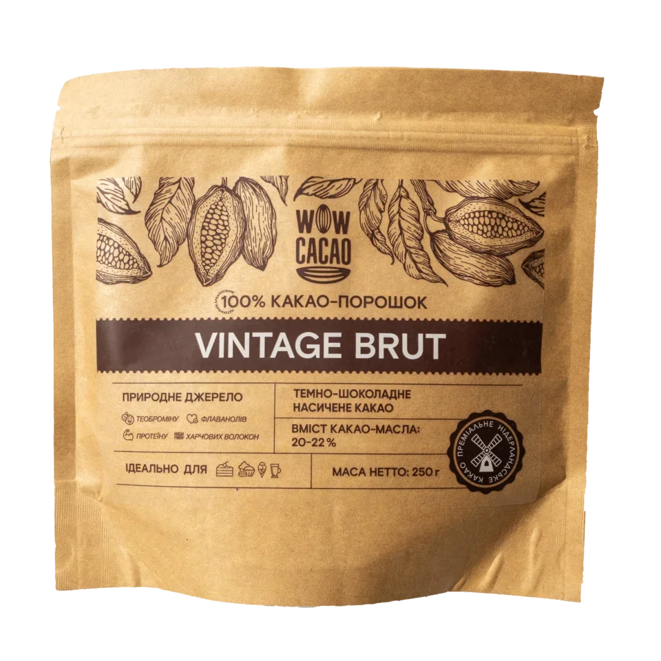 Какао-порошок WOW CACAO Vintage Brut
