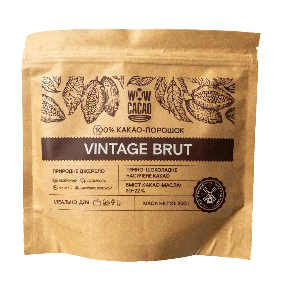 Какао-порошок WOW CACAO Vintage Brut