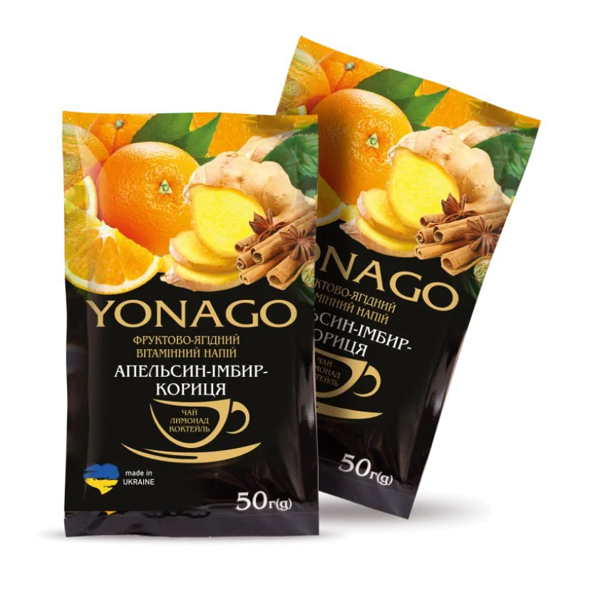 Вітамінний концентрат Yonago апельсин-імбир-кориця 50г Вітамінний концентрат Yonago апельсин-імбир-кориця 50г