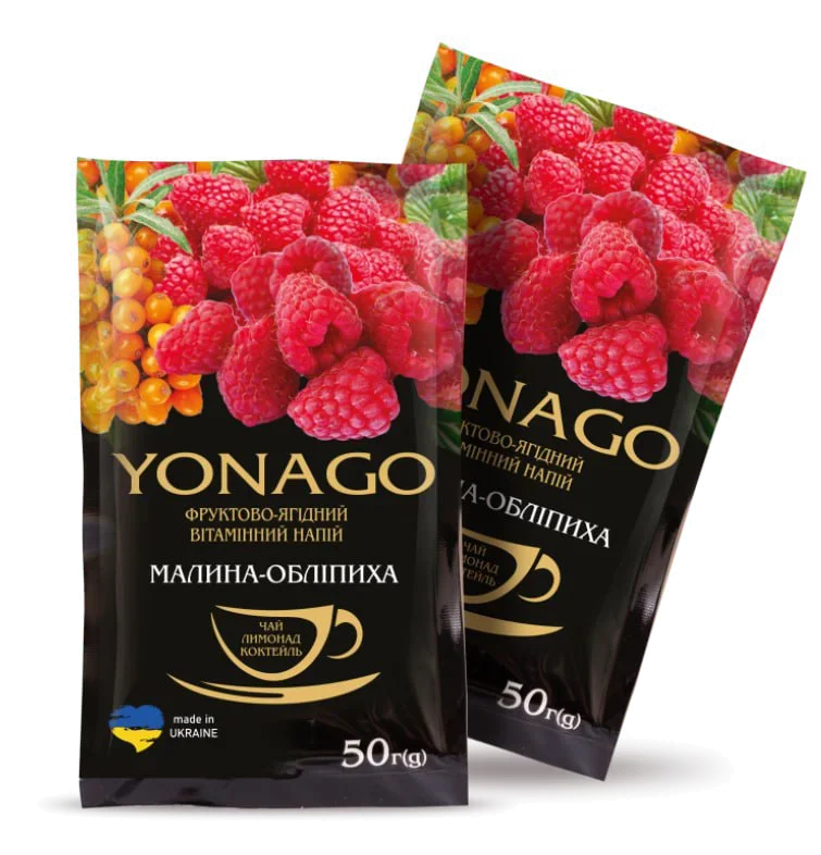 Вітамінний концентрат Yonago Малина-Обліпиха 50г Вітамінний концентрат Yonago Малина-Обліпиха 50г