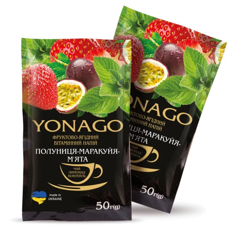 Вітамінний концентрат Yonago Полуниця-Маракуйя-М'ята 50г Вітамінний концентрат Yonago Полуниця-Маракуйя-М'ята 50г